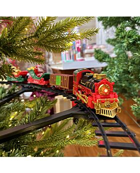 Kereta Api Pohon Natal Xmas Rel Besar