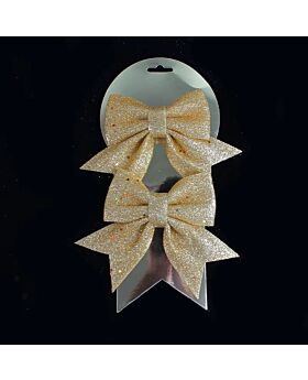 Bow Ribbon Pita Decoration Xmas-Gold-Large