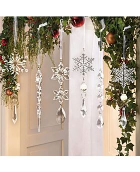 Hanging Crystal Ornaments (10pcs) Xmas
