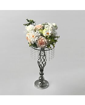 Hollow Curvy Silver Mermaid Crystal Vsc - Height 38Cm