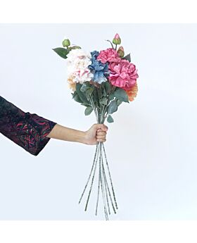 3 Head Garden Peony Flower Fwr