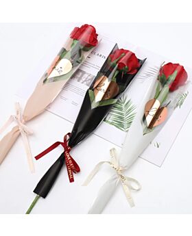 50pcs Cellophane Plastik Wrapping Heart Foil Fst