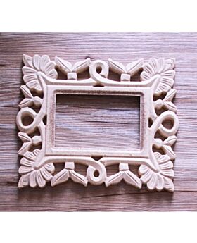Carved Rectangle Wood Frame Wfr