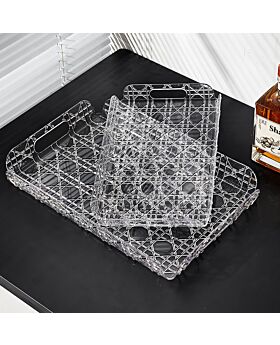 Nampan Garis Prism Transparan Tbb