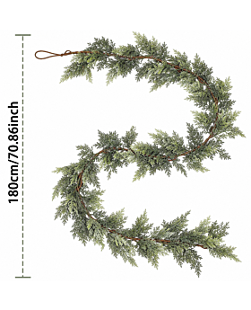 180cm Norfolk Soft Touch Rattan Garland Gld