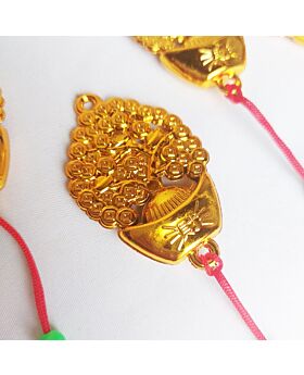 Gantungan Tassel gold blessing/ fu 3d CNY