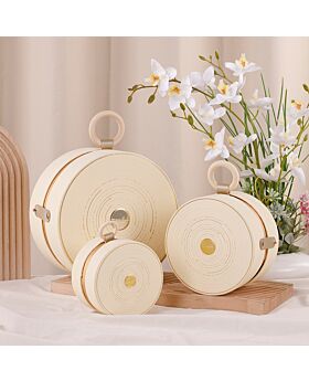 Premium Tas Jinjing Hampers Imlek - Bulat Cream