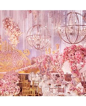 Gold Metal Sphere Ceiling Pendant Decoration Hga - Diameter 60Cm