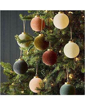 9pcs Velvet Ball Ornament Xmas