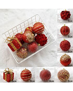 Christmas Luxury Ornament Set Xmas Red