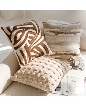 Sarung Bantal Sofa 45x45cm Seri Brown C Sbs