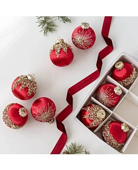 Christmas Luxury Ornament Set Xmas Red-TypeD(9pcs)