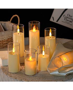 1 set LED Candle with Holder Lln Set-TransparentSumbu