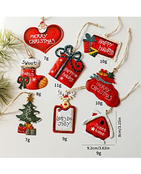 8pcs Metal Pendant Ornament Xmas