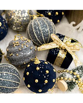 Christmas Luxury Ornament Set Xmas Navy