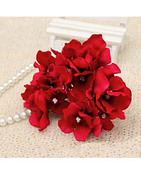 Hydrangea Bunch Flw - Red (No Branch)