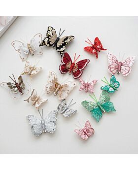 10pcs Kupu-Kupu Natal Ornament Set Xmas