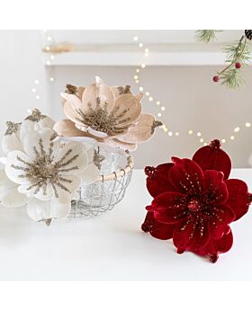 25cm Bunga Natal Magnolia Tipe C Xmas