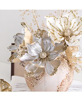 23cm Bunga Natal Magnolia D Xmas