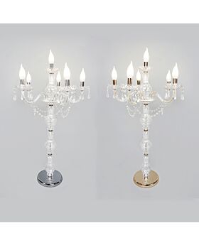 6 Led Transparent Candelabras Centerpiece Lst - 1M