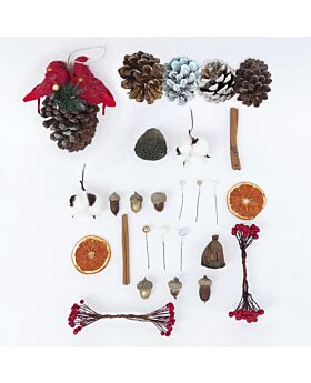 Aksesories Kerajinan Tangan Natal DIY Box Wreath