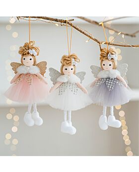 Fairy Angel Top Bun Ornament Natal Xmas
