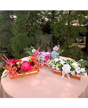 Papan Bunga Tray Kayu Akrilik