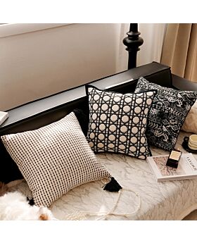 Sarung Bantal Sofa 45x45cm Seri Black A Sbs