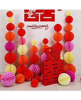 Honeycomb Ball Paper Imlek Decoration Cny