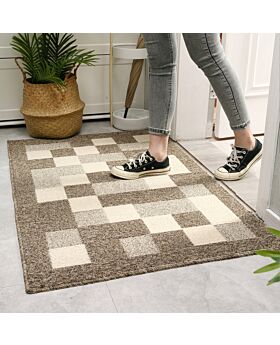 Jumbo 50x80cm Keset Pintu Rumah Antislip Brown Square Krh