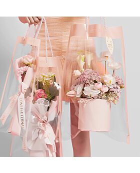 Plastik Jinjing Buket Border Transparan Fst