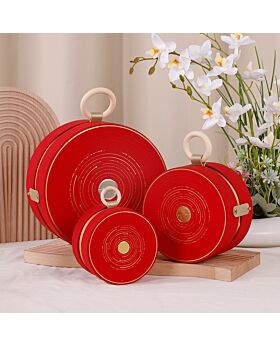 Premium Tas Jinjing Hampers Imlek - Bulat Merah