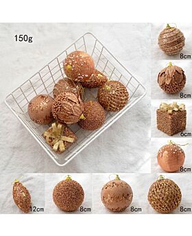 Christmas Luxury Ornament Set Xmas Rose Gold