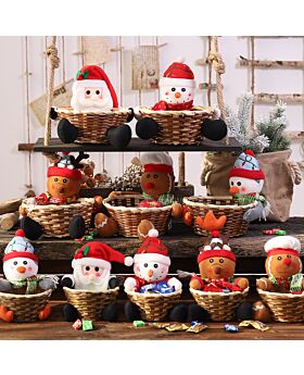 Keranjang Rotan Candy Container Xmas