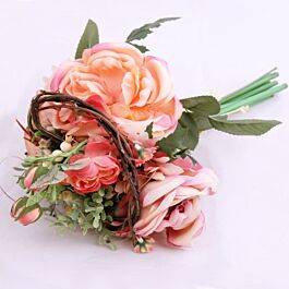 Gerbera Rose Bouquet With Exposed Branch Fwr - Pink